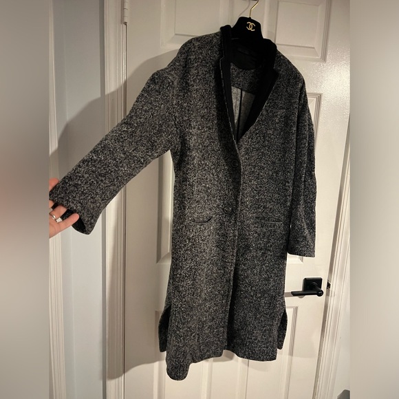 ATM Anthony Thomas Melillo Kimono Overcoat Heather Gray Women Size Small $795 - Picture 4 of 16